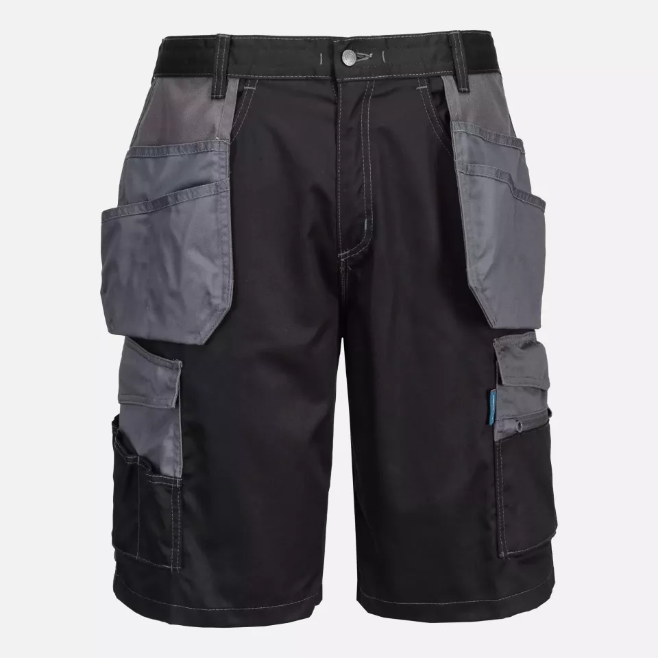 Portwest KS18BZR, Granite Holster Shorts, Black/Zoom Grey, image 1, gallery thumbnail