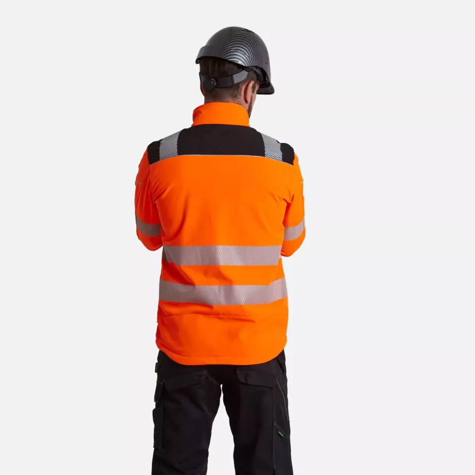 Portwest T402OBR, PW3 Hi-Vis Softshell (3L), Orange/Black, image 9, gallery thumbnail