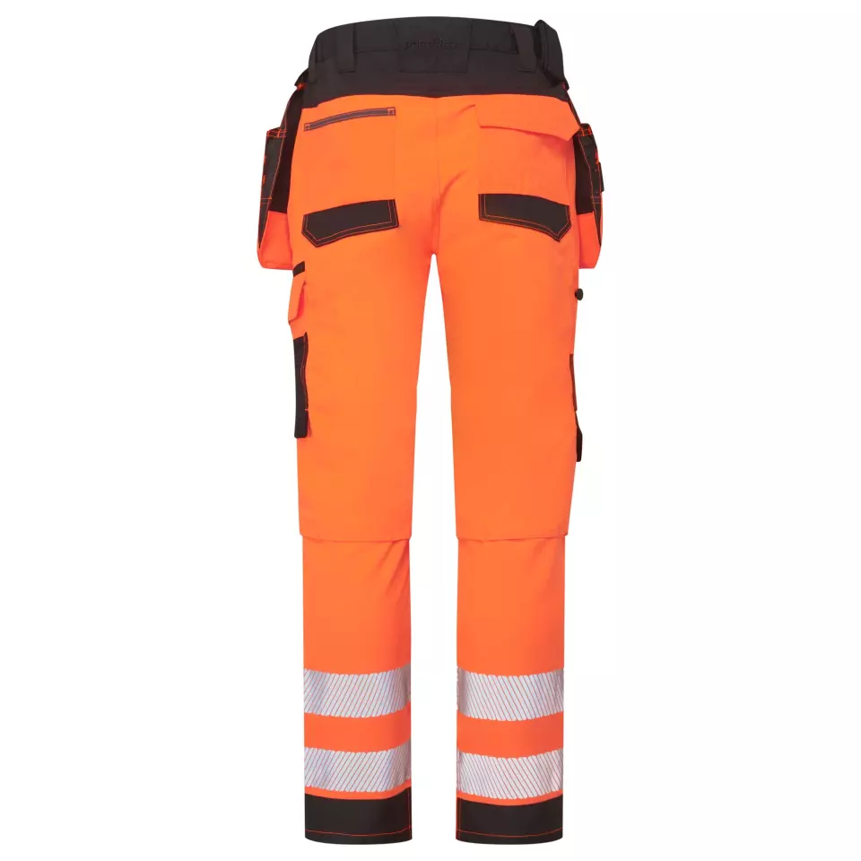 Portwest DX454OBR, DX4 Hi-Vis Detachable Holster Pocket Craft Trousers, Orange/Black, image 2, gallery thumbnail