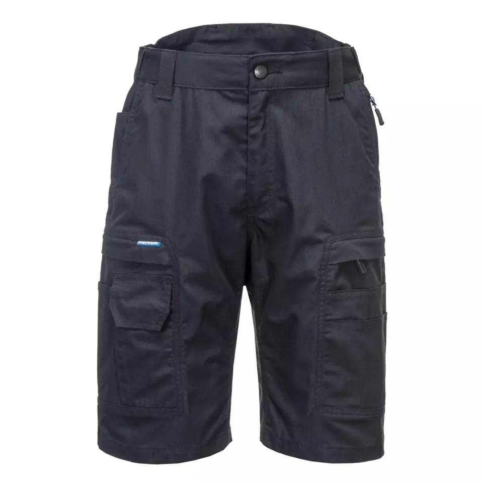 Portwest KX340BKR, KX3 Ripstop Shorts, Black, image 1, gallery thumbnail