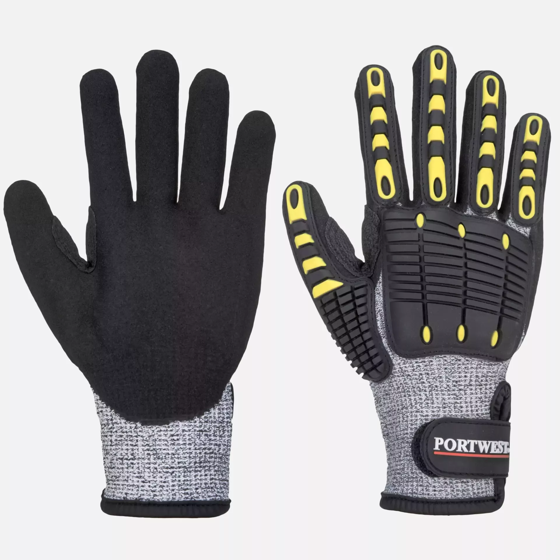 Portwest A722G8R, Anti Impact Cut Resistant Glove, Grey/Black, image 3