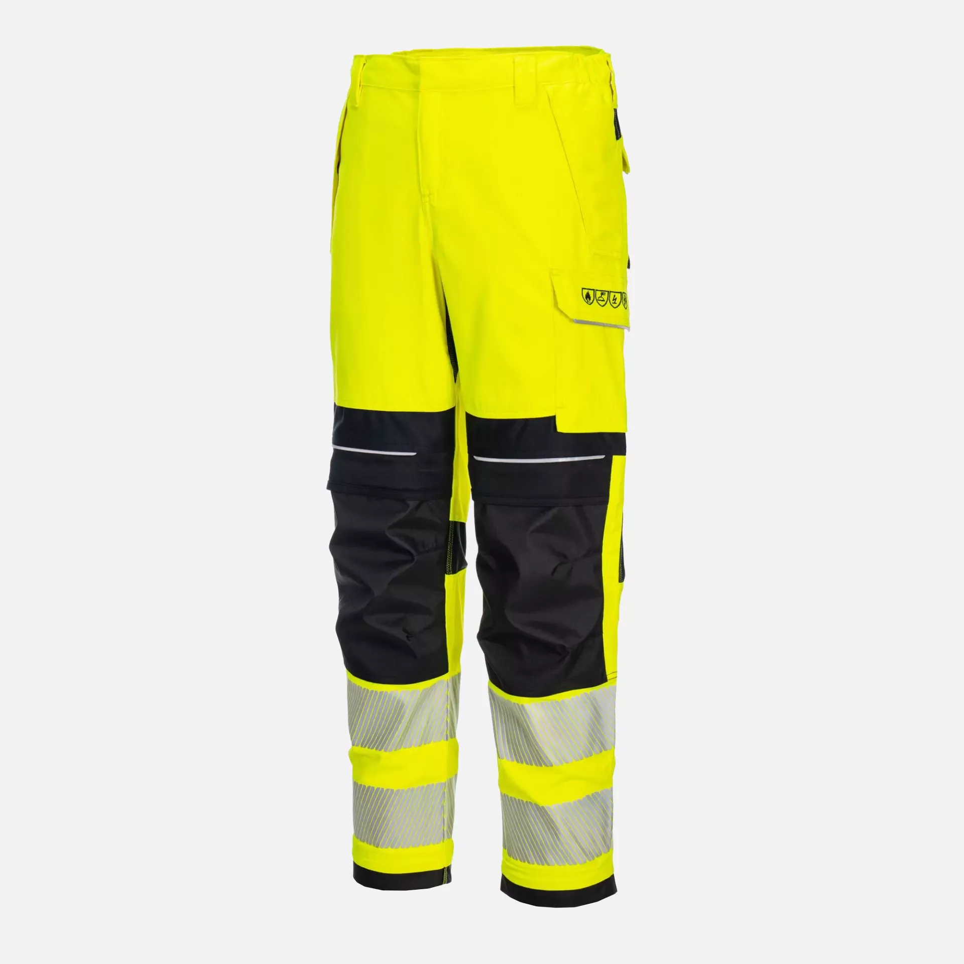 Portwest FR409YBR, PW3 FR Modaflame Damen-Warnschutz-Arbeitshose, Gelb/Schwarz, image 4