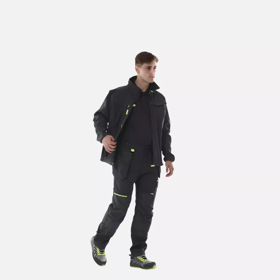 Portwest T753BKR, WX3 Eco Hybrid Softshell (2L), Black, image 6, gallery thumbnail