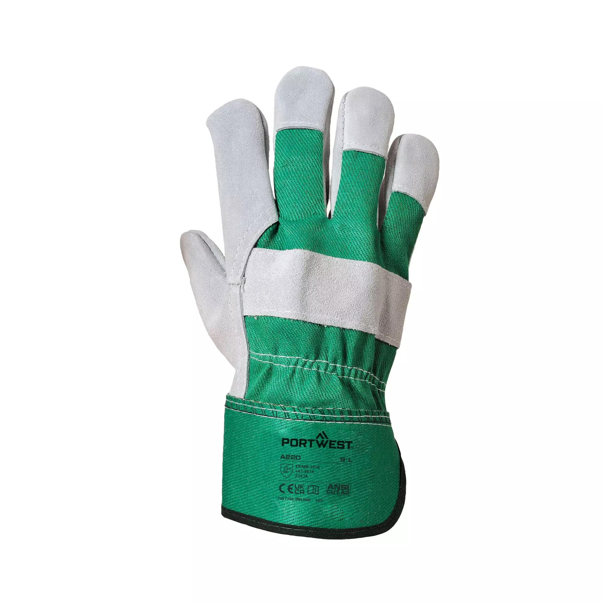 Portwest A220GNR, Premium Chrome Rigger Glove, Green, image 1