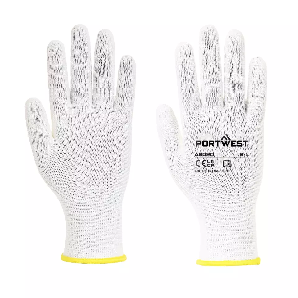 Portwest AB020WHR, Assembly Glove, White, image 3, gallery thumbnail
