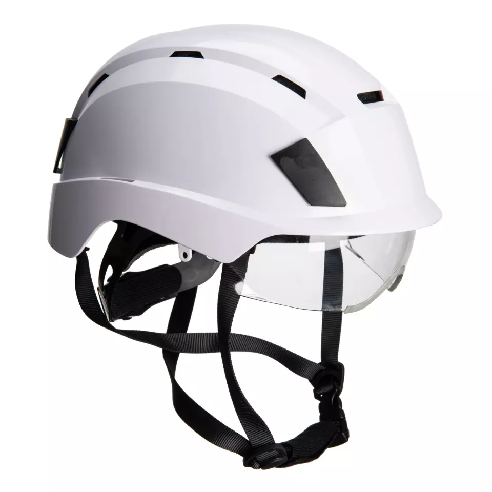 Portwest PS80WHR, Integrated Visor Helmet, White, image 1, gallery thumbnail