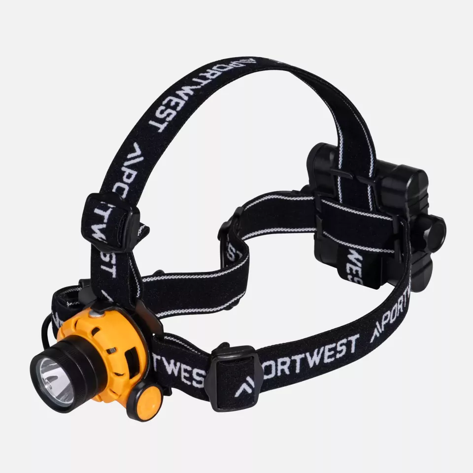 Portwest PA64YBR, Ultra Power Head Light, Yellow/Black, image 1, gallery thumbnail