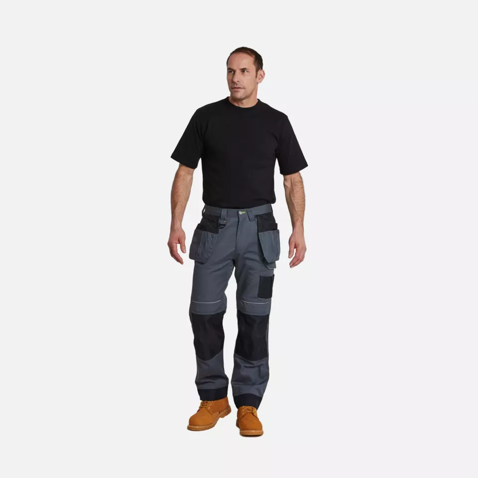 Portwest T602ZBR, PW3 Holster Work Trousers, Zoom Grey/Black, image 2, gallery thumbnail