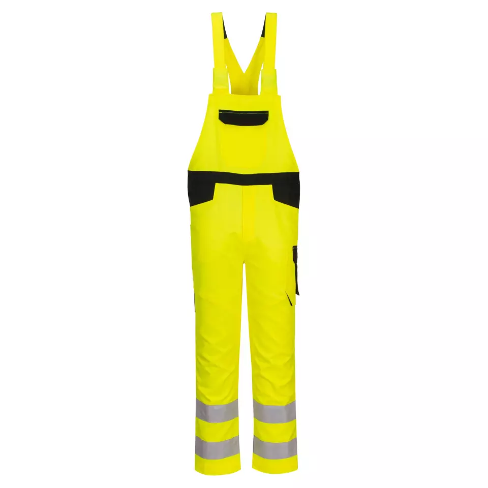 Portwest PW244YBR, PW2 Hi-Vis Bib and Brace, Yellow/Black, image 1, gallery thumbnail