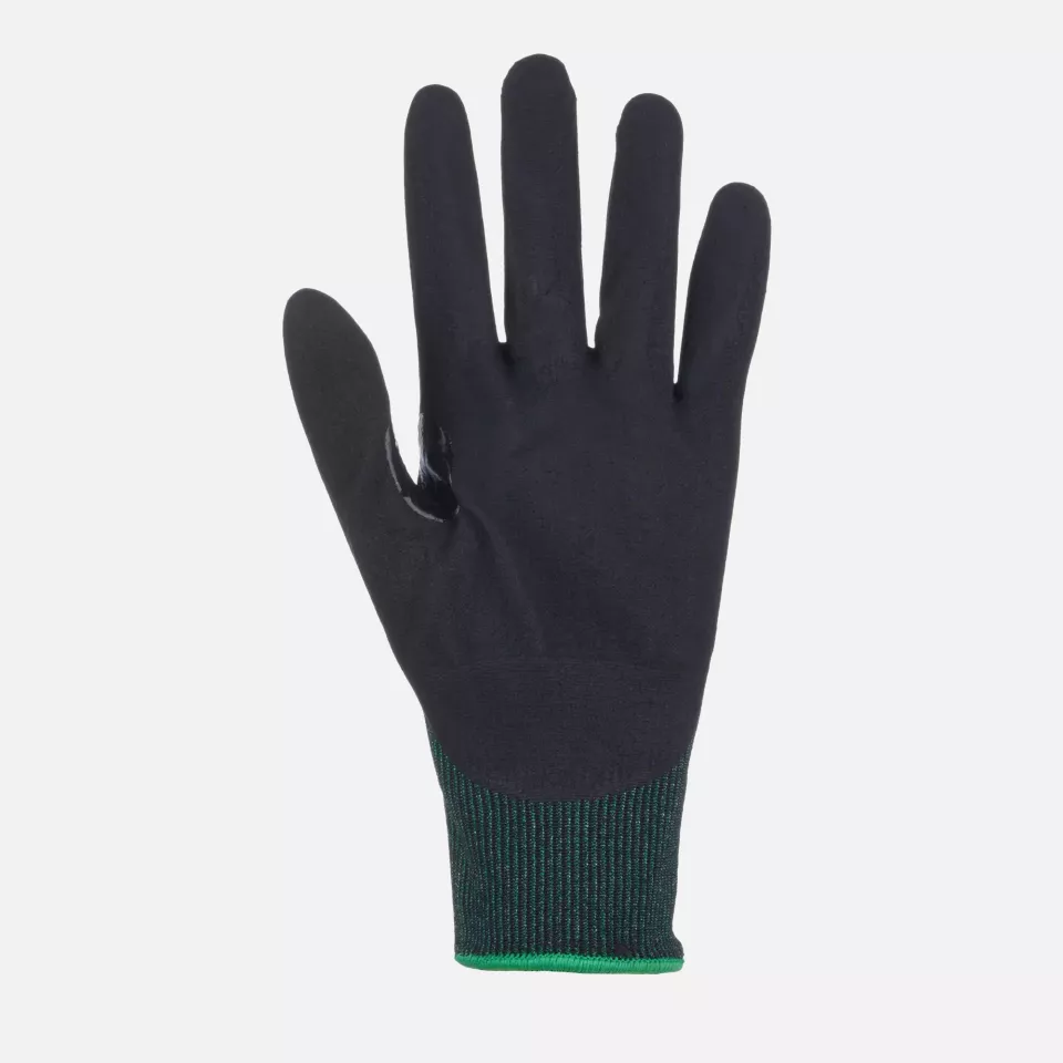 Portwest AP15E8R, SG Cut B18 Eco Nitrile Glove, Green/Black, image 2, gallery thumbnail