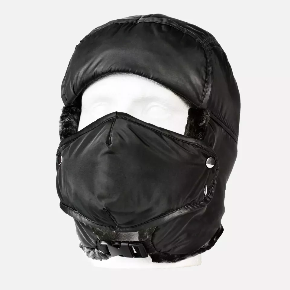 Portwest HA13BKR, Winter Trapper Cap, Black, image 2, gallery thumbnail