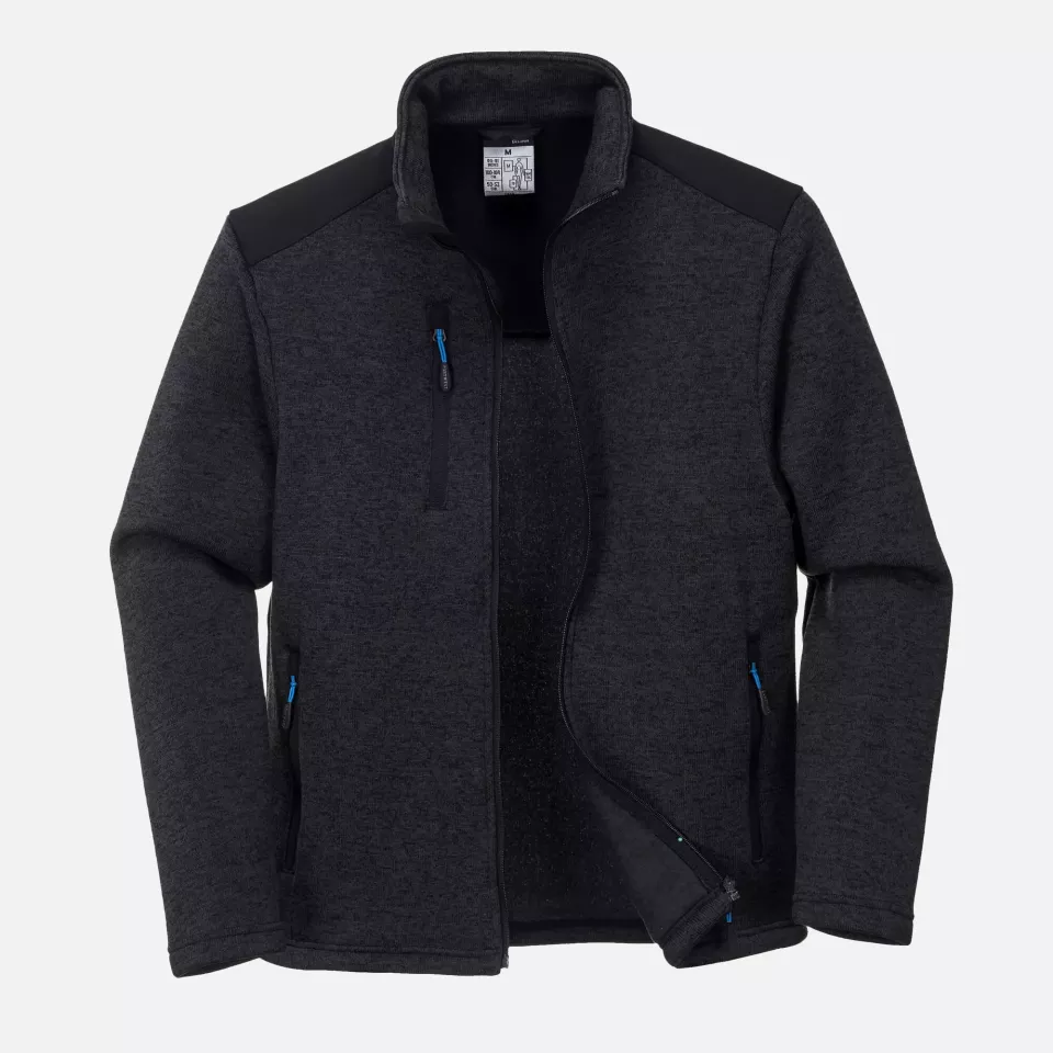 Portwest T830GMR, KX3 Performance Fleece, Grey Marl, image 5, gallery thumbnail