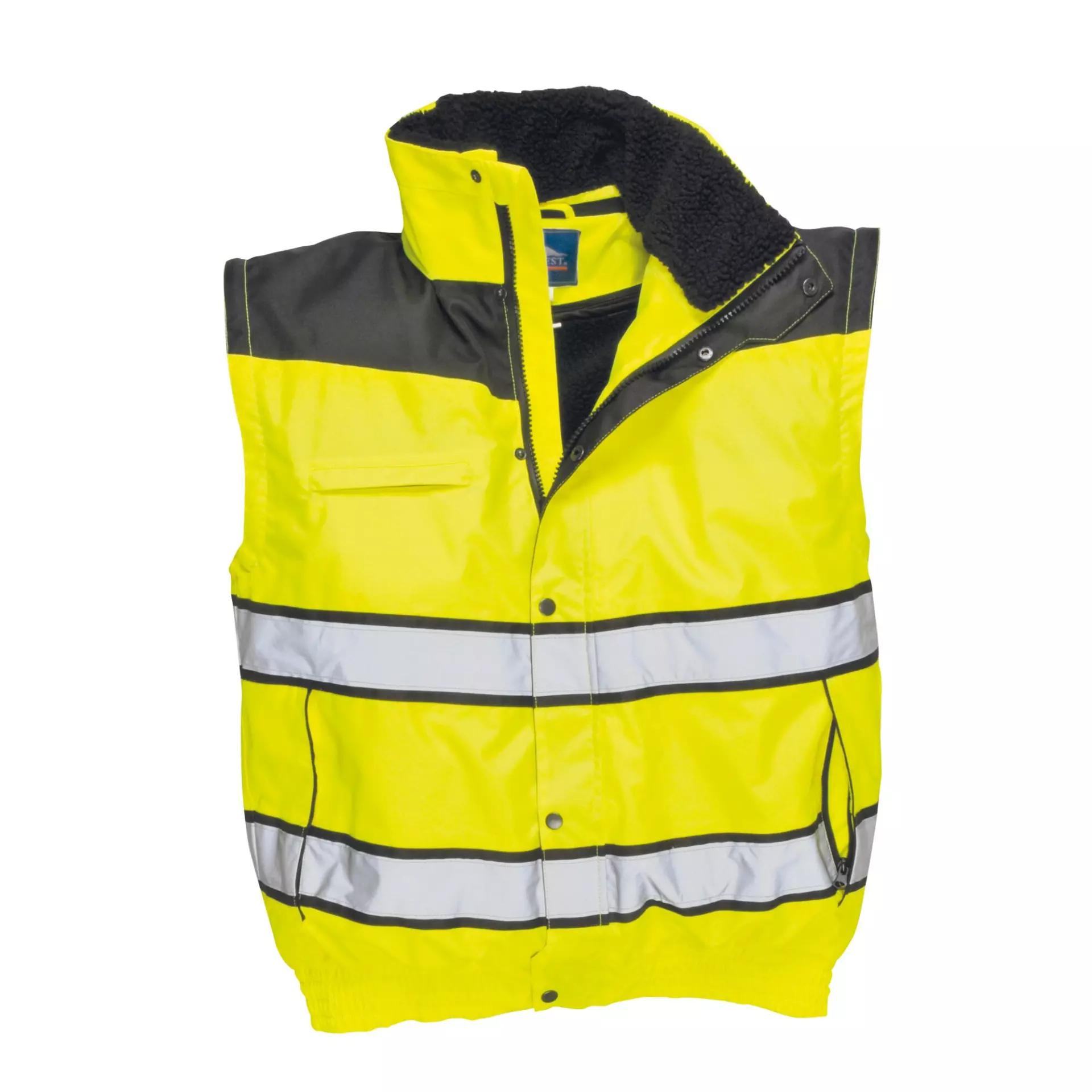 Portwest C466YBR, Hi-Vis 3-in-1 Contrast Winter Bomber Jacket, Yellow/Black, image 6