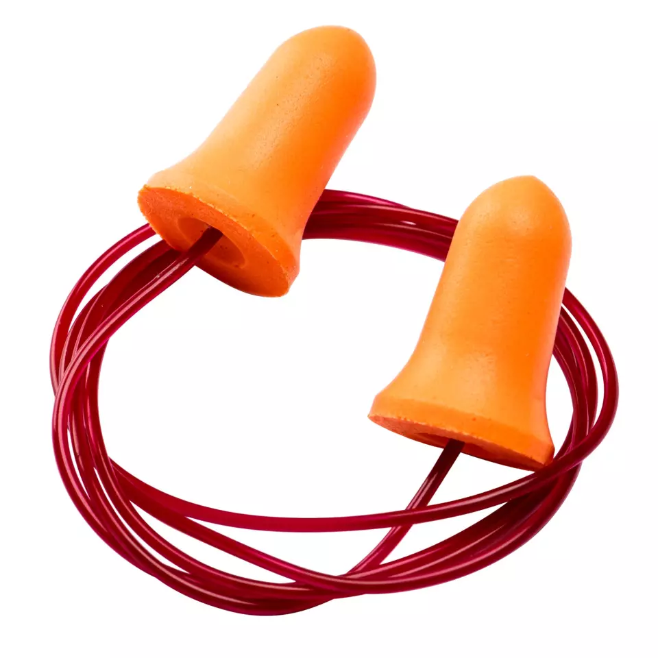 Portwest EP09ORR, Bell Comfort PU Foam Ear Plugs Corded, Orange, image 1, gallery thumbnail