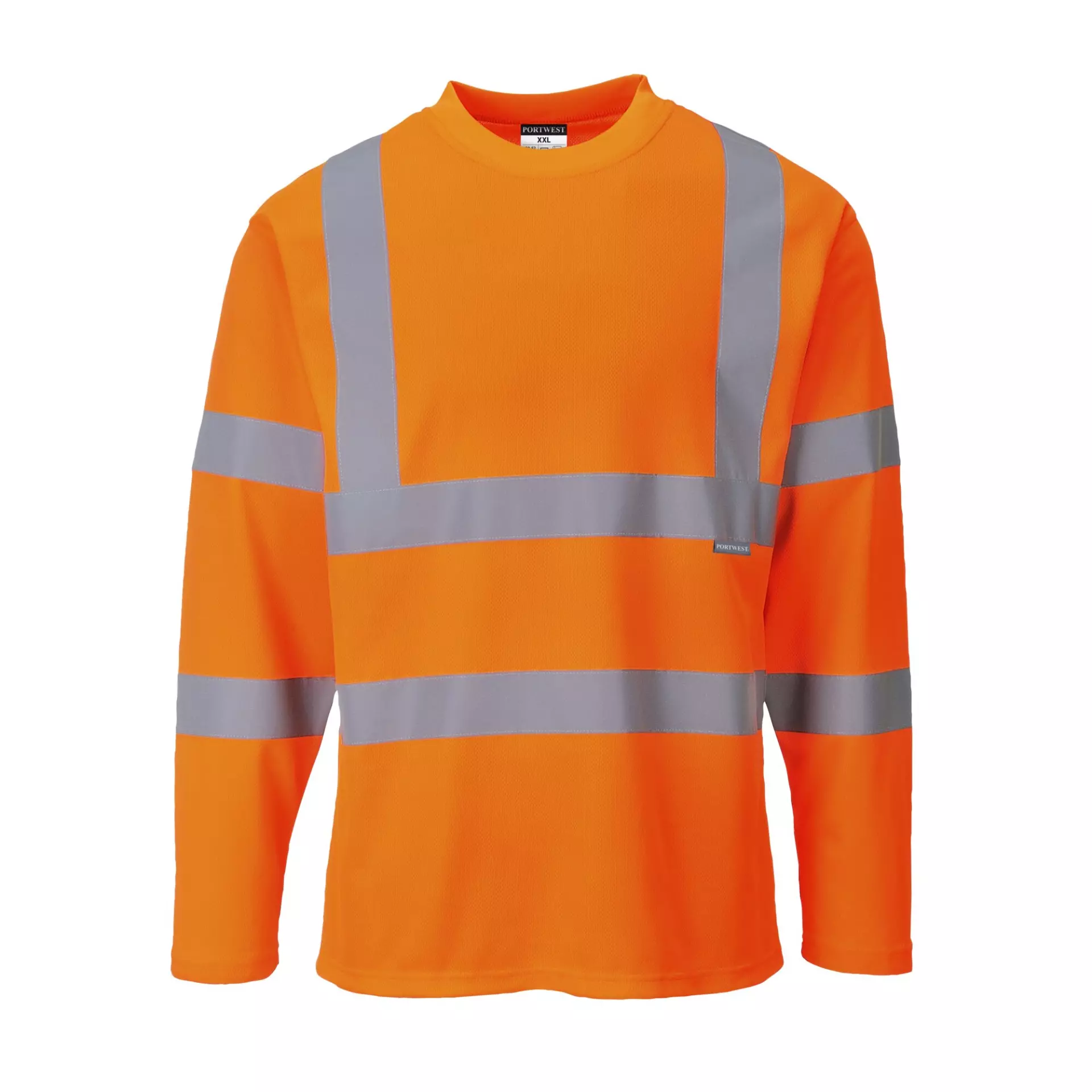 Portwest S278ORR, Hi-Vis Cotton Comfort T-Shirt L/S, Orange