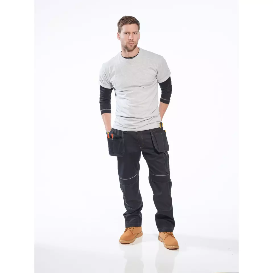 Portwest T602BKR, PW3 Holster Work Trousers, Black, image 7, gallery thumbnail