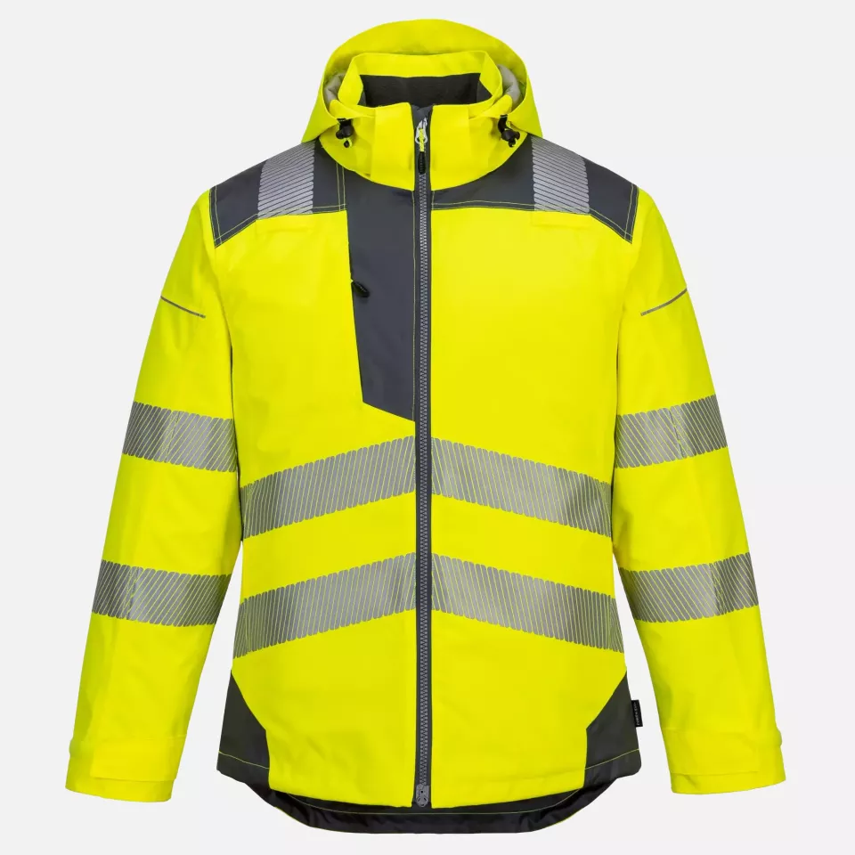 Portwest T400YGY, PW3 Hi-Vis Winterjacke, Gelb/Grau, image 1, gallery thumbnail