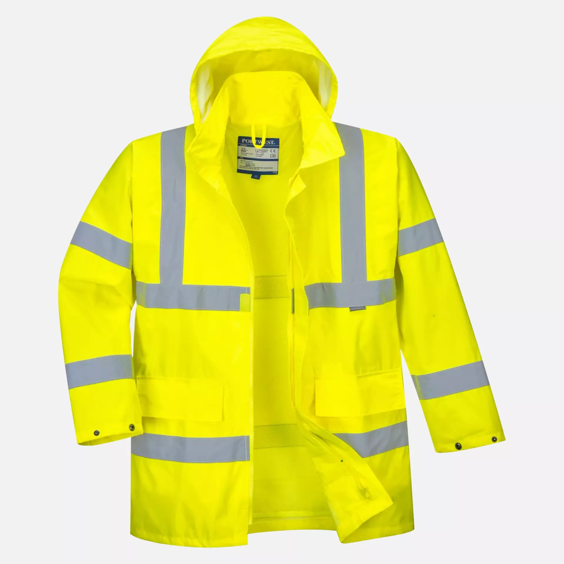 Portwest S160YER, Hi-Vis Rain Lite Traffic Jacket, Yellow, image 4