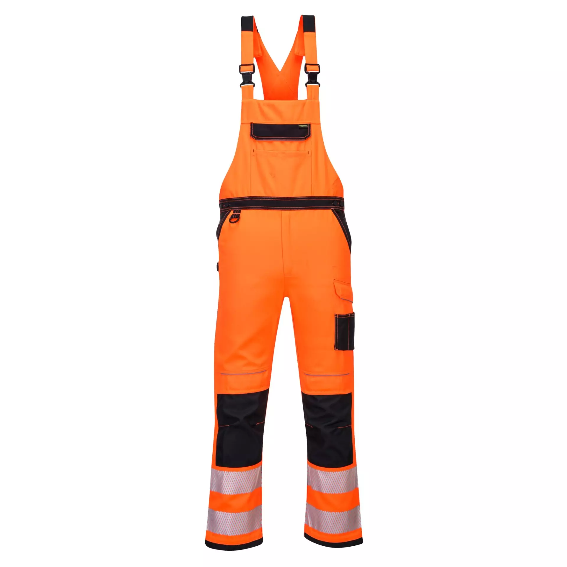 Portwest PW344OBR, PW3 Hi-Vis Bib and Brace, Orange/Black, image 1