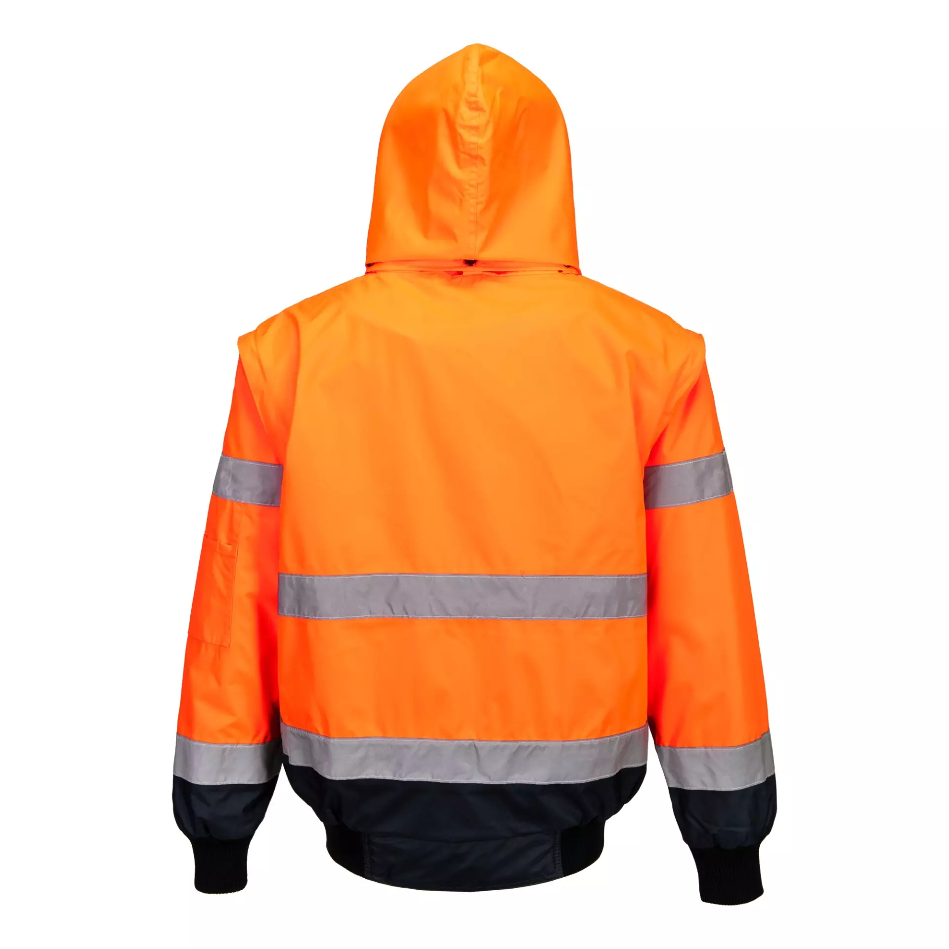 Portwest C465ONR, Hi-Vis 3-in-1 Contrast Bomber Jacket, Orange/Navy, image 2