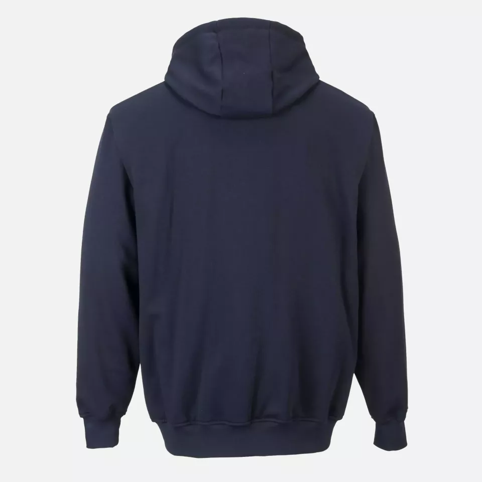 Portwest FR81NAR, Modaflame Knit Zip Front Hooded FR Sweatshirt, Navy, image 3, gallery thumbnail