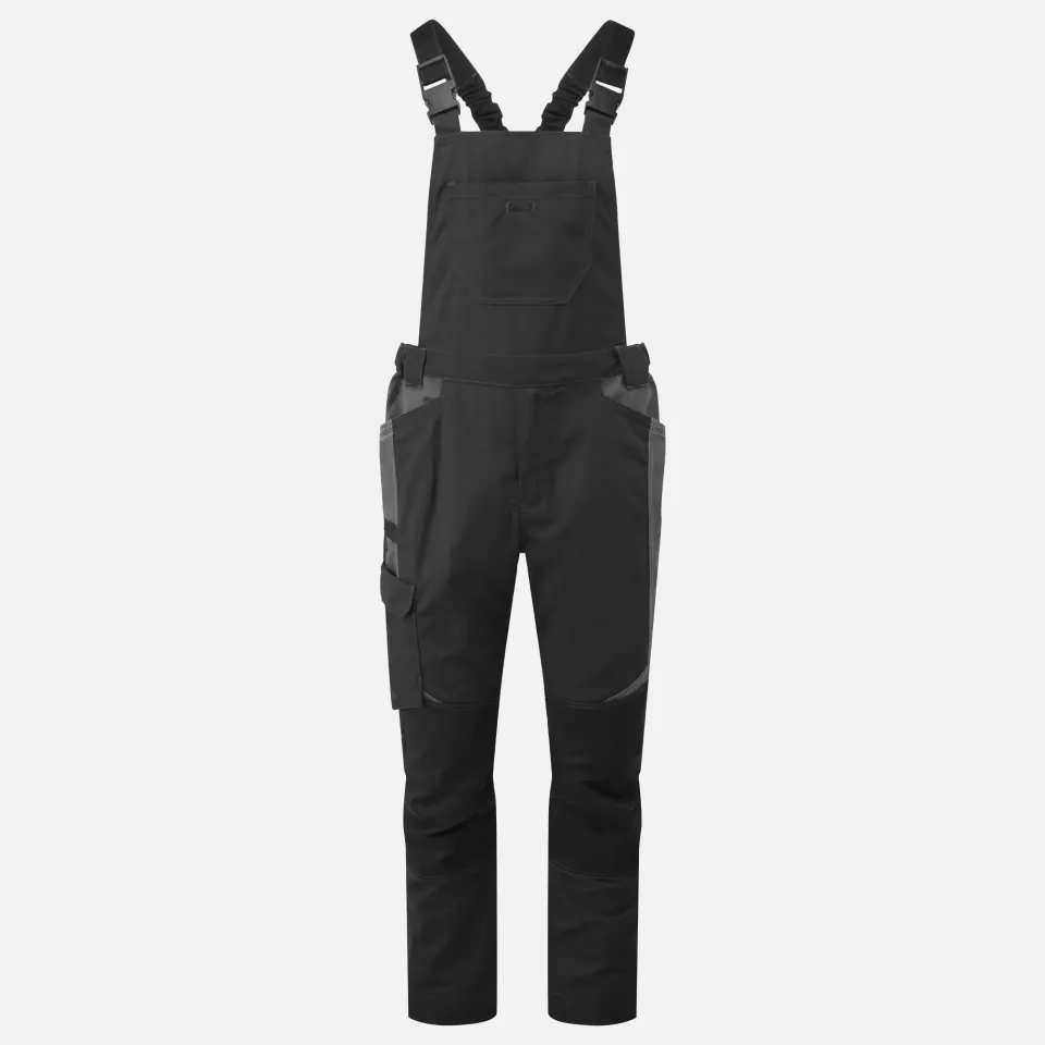 Portwest T746BKR, WX3 Industrial Wash Bib and Brace, Black, image 1, gallery thumbnail