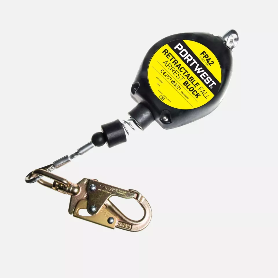Portwest FP42BKR, 6M Retractable Fall Arrest Block, Black, image 1, gallery thumbnail