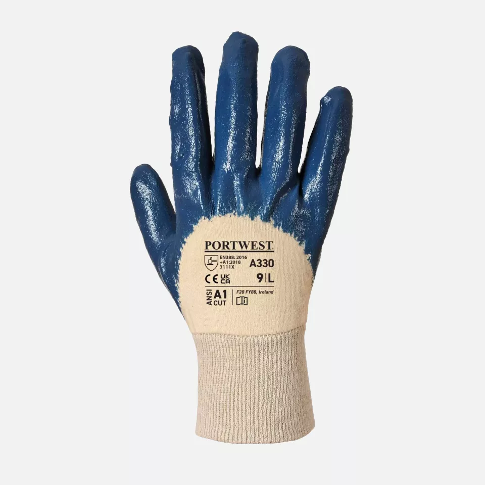 Portwest A330NAR, Nitrile Light Knitwrist, Navy, image 2, gallery thumbnail