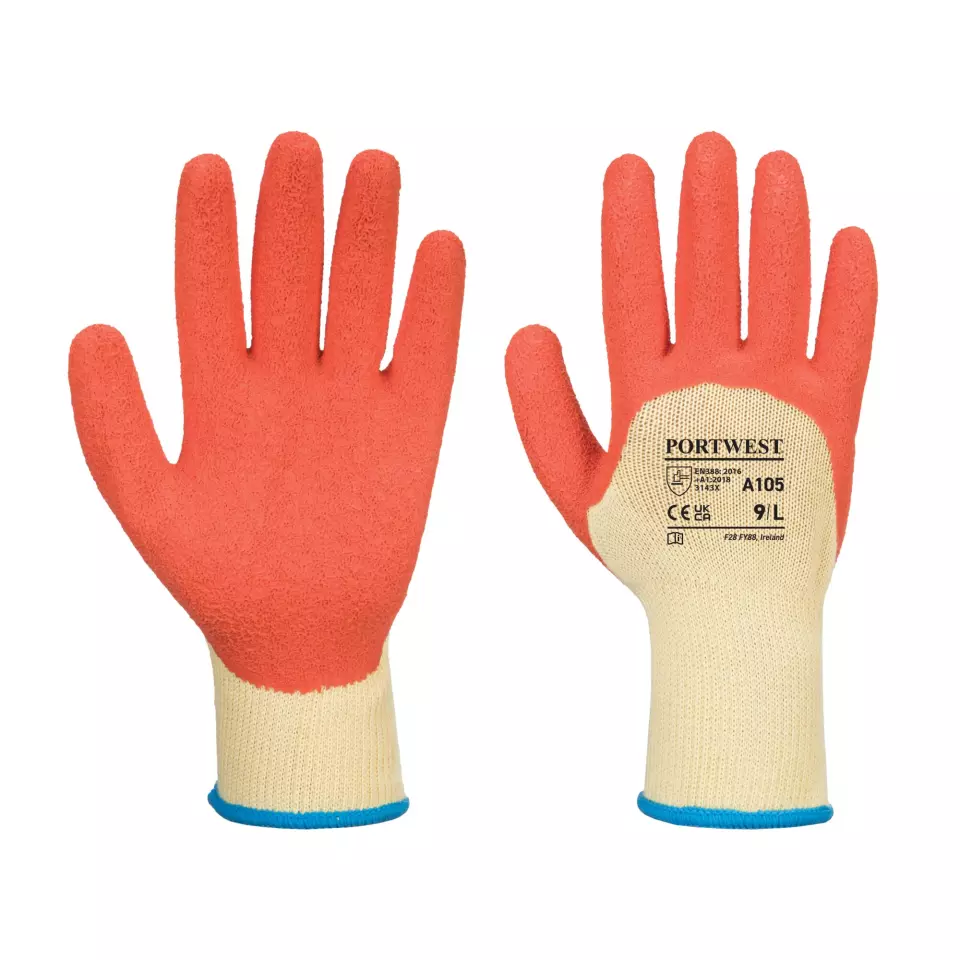 Portwest A105Y1R, Grip Xtra Glove, Yellow/Orange, image 3, gallery thumbnail