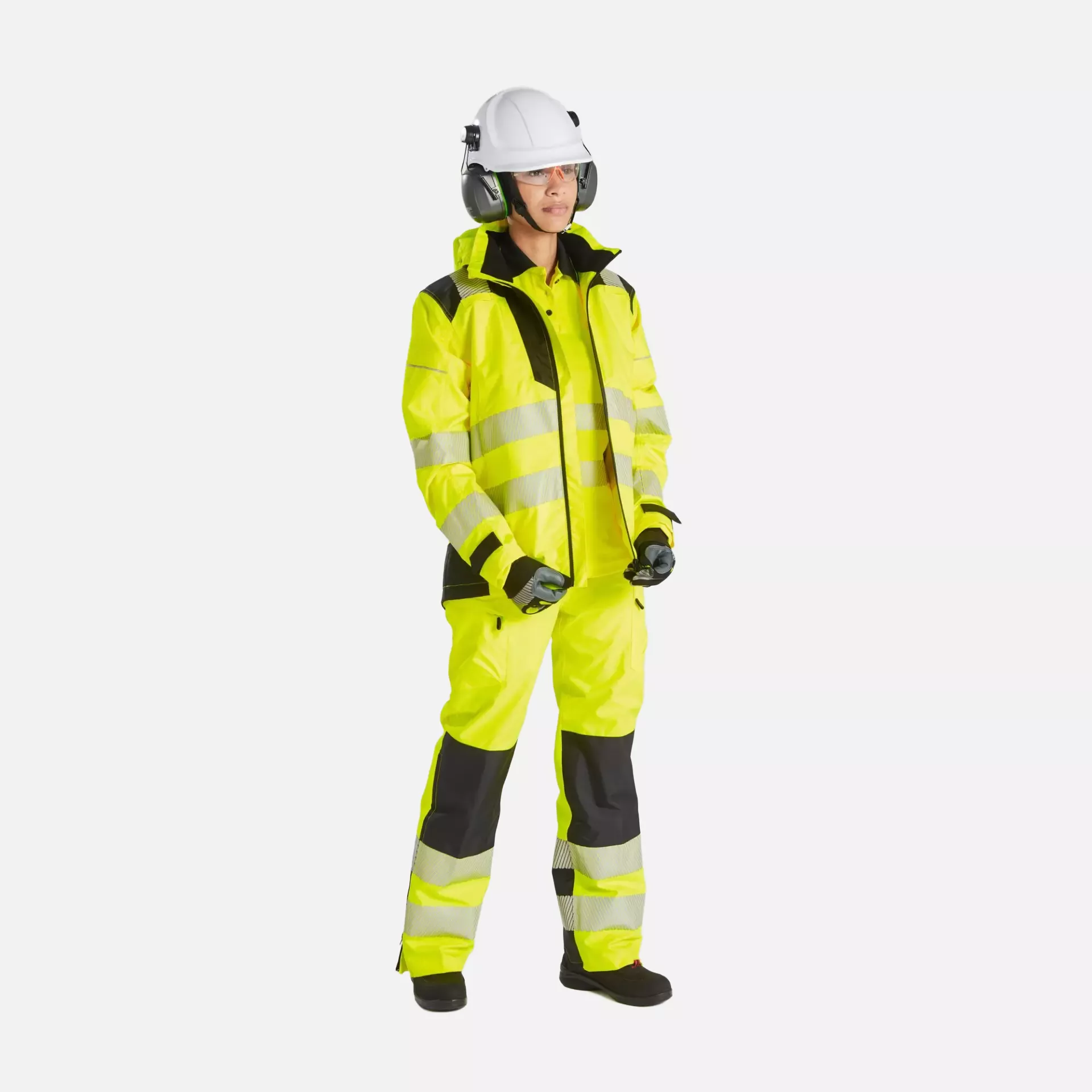 Portwest PW389YBR, PW3 Hi-Vis Women's Rain Jacket, Yellow/Black, image 9