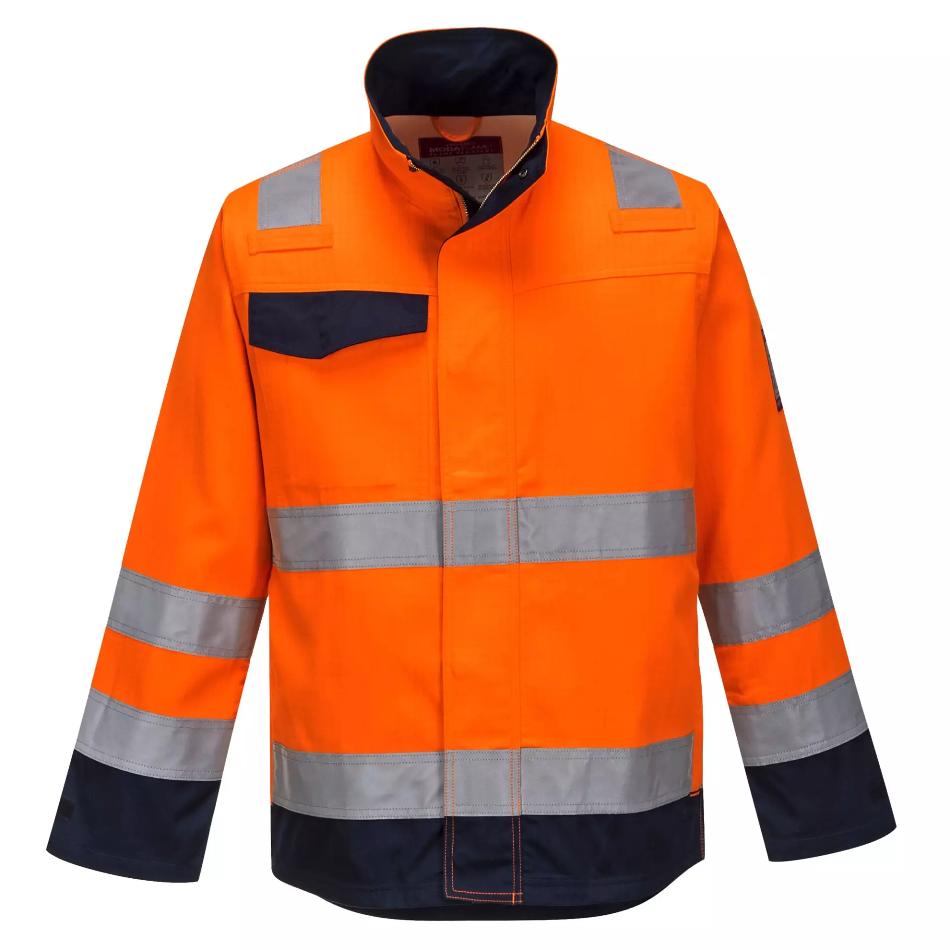 Portwest MV35ONR, Modaflame RIS Orange/Navy Jacket, Orange/Navy