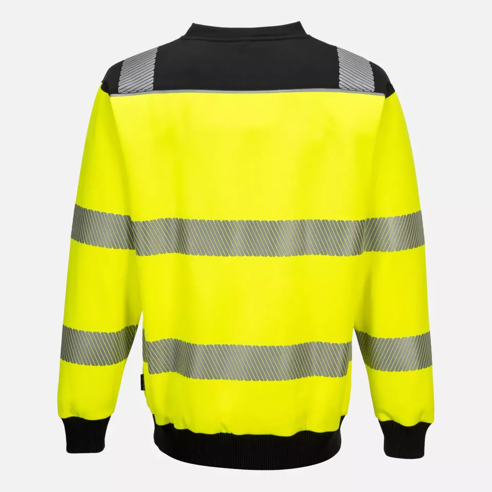 Portwest PW379YBR, PW3 Hi-Vis Sweatshirt, Yellow/Black, image 2, gallery thumbnail