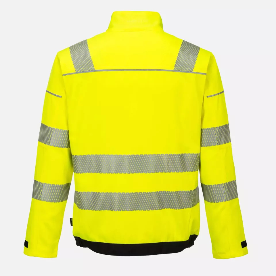 Portwest T500YBR, PW3 Hi-Vis Work Jacket, Yellow/Black, image 2, gallery thumbnail