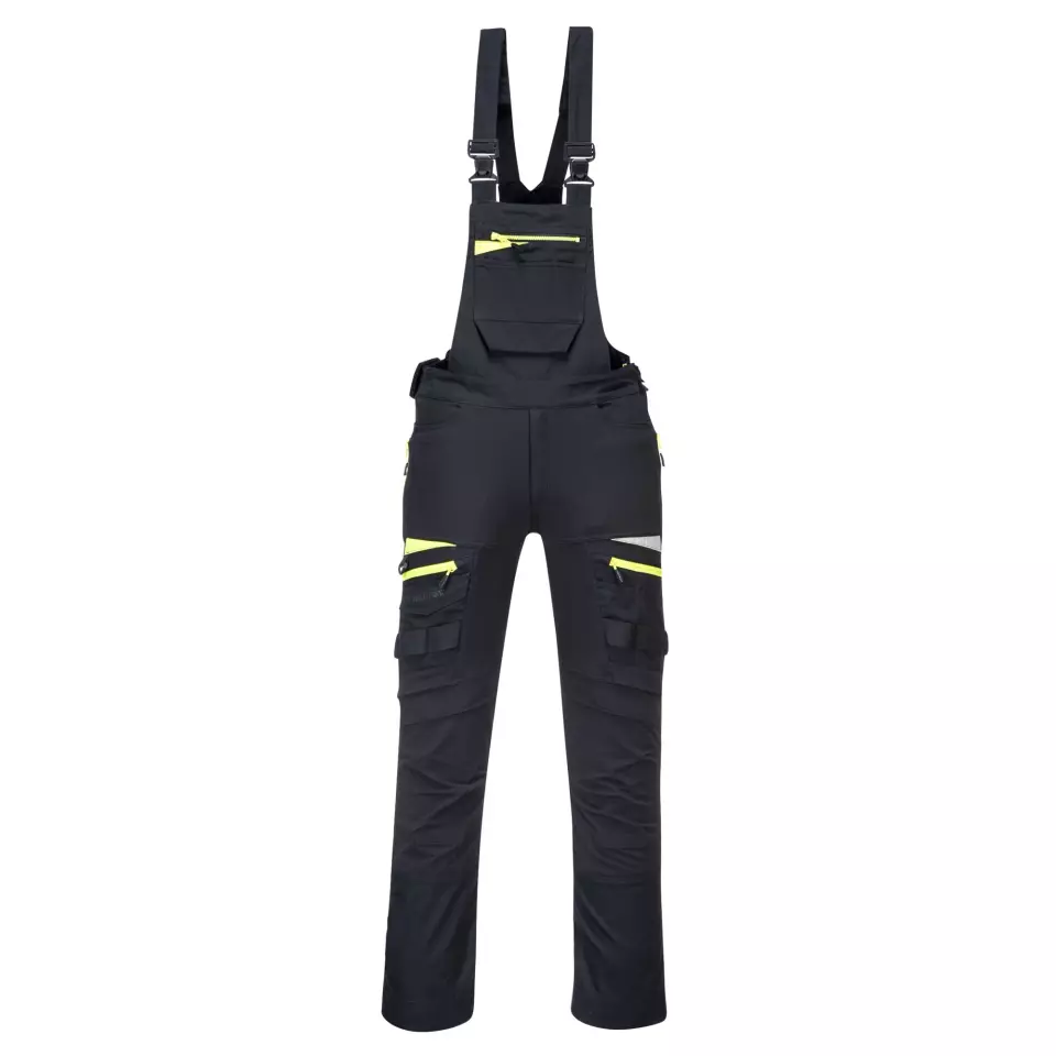 Portwest DX441BKR, DX4 Work Bib and Brace, Black, image 1, gallery thumbnail