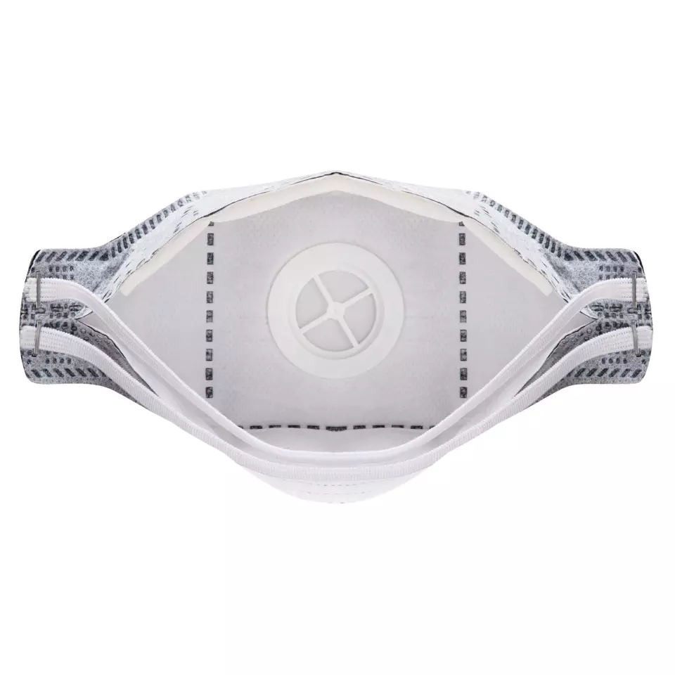 Portwest P392WHR, EAGLE FFP3 Valved Carbon Fold Flat Respirator, White, image 2, gallery thumbnail