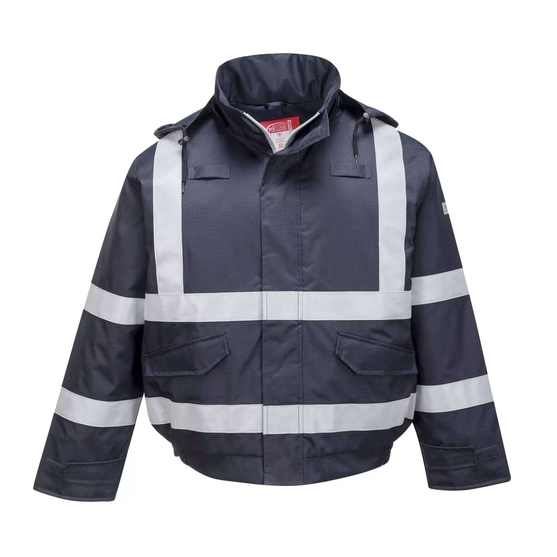 Portwest S783NAR, Bizflame Rain FR Multi Protection Bomber Jacket, Navy