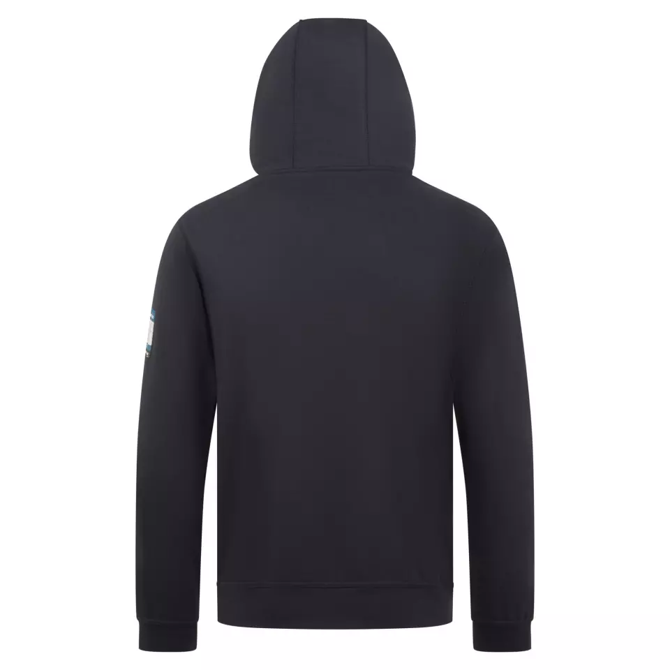 Portwest FR81NAR, Modaflame Knit Zip Front Hooded FR Sweatshirt, Navy, image 6, gallery thumbnail