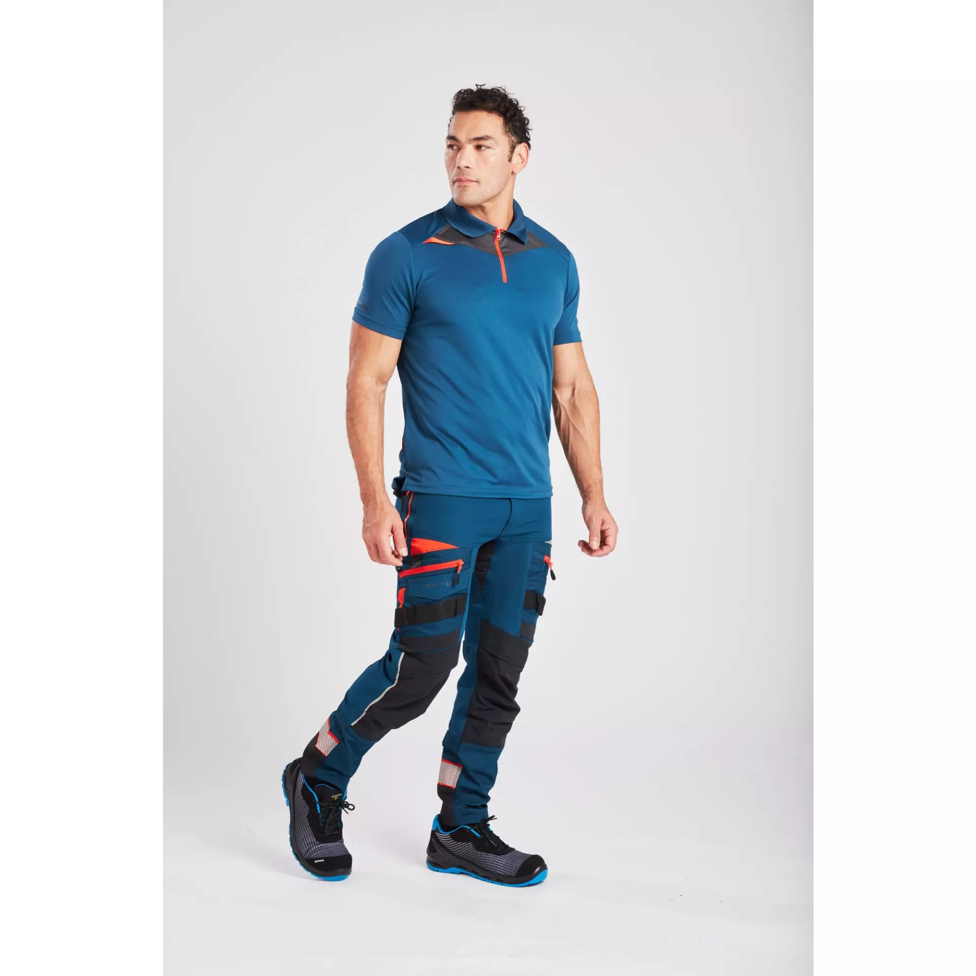 Portwest DX410MBR, DX4 Polo Shirt S/S, Metro Blue, image 7