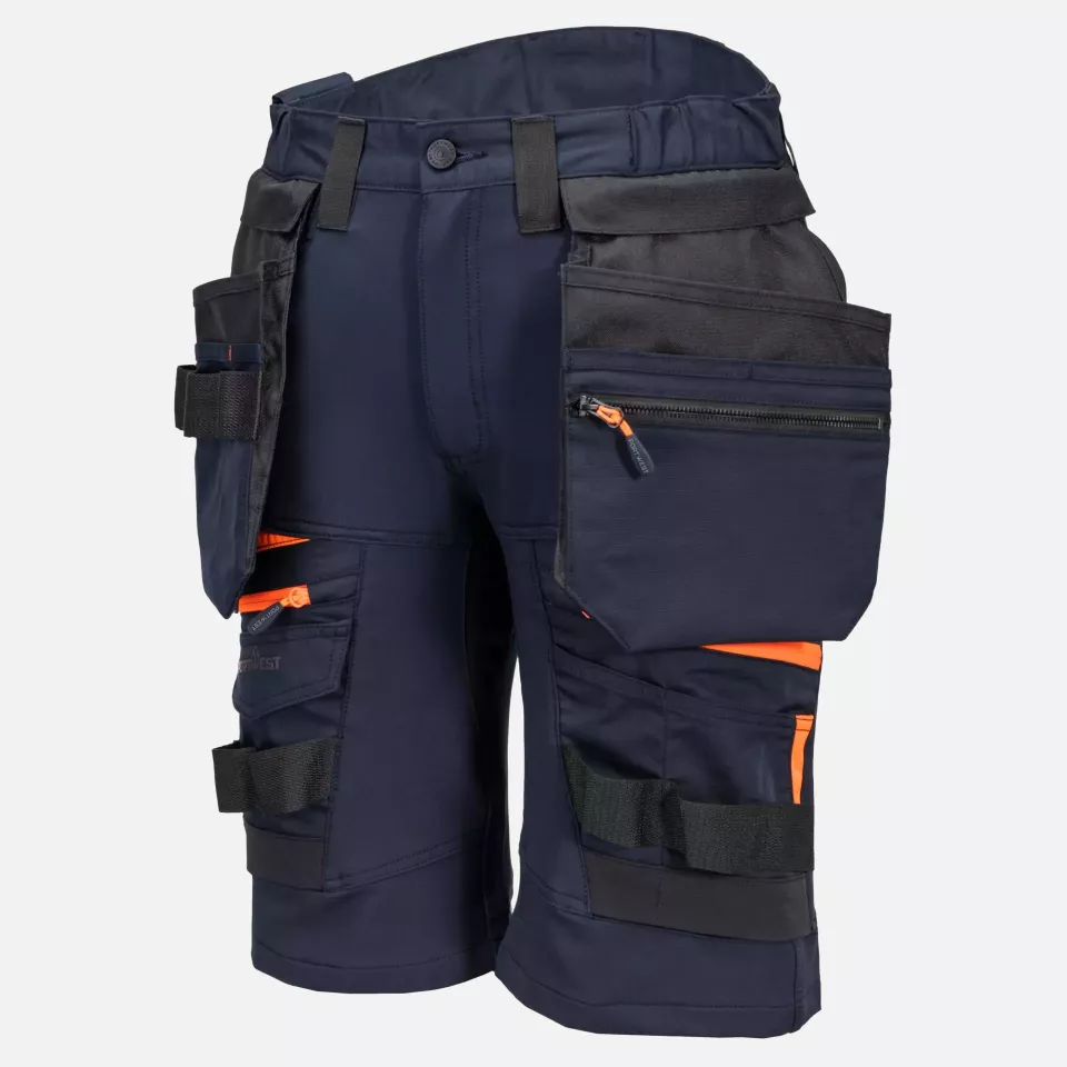 Portwest DX444DNR, DX4 Detachable Holster Pocket Shorts, Dark Navy, image 4, gallery thumbnail