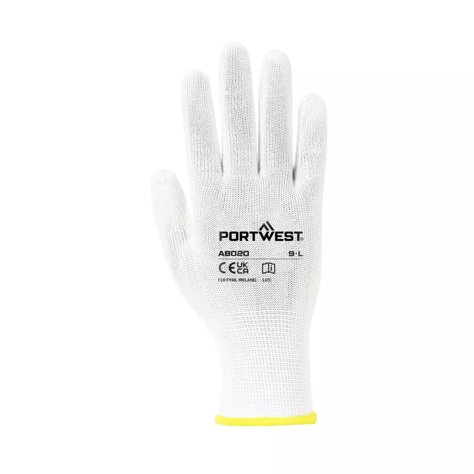 Portwest AB020WHR, Assembly Glove, White, image 1, gallery thumbnail