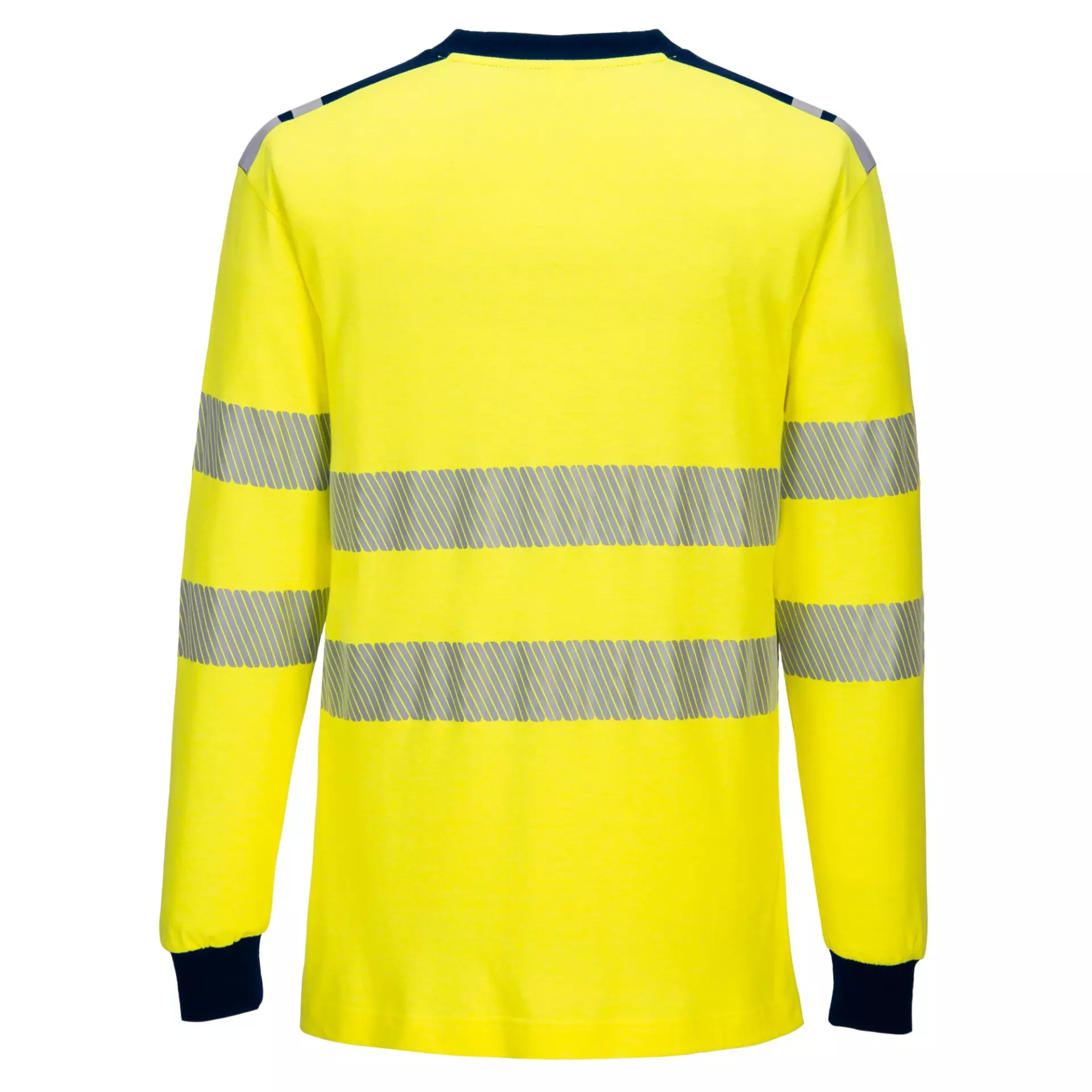 Portwest FR701YNR, PW3 FR Modaflame Hi-Vis T-Shirt, Yellow/Navy, image 2