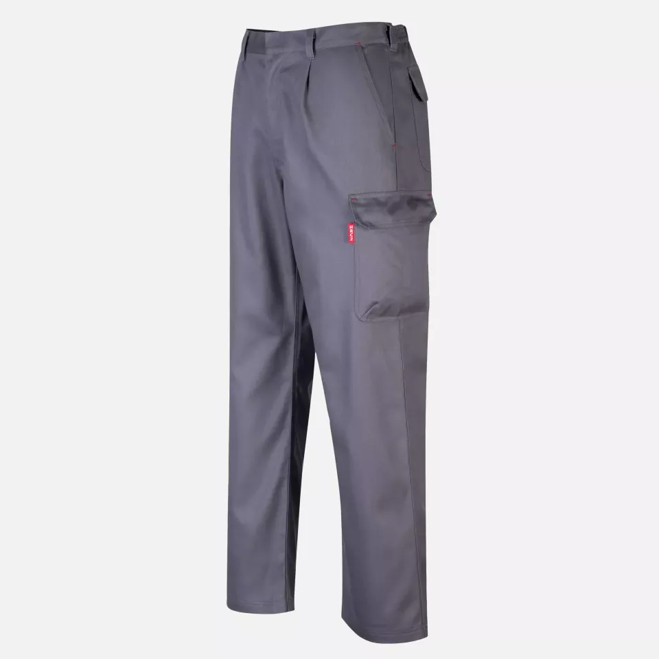 Portwest BZ31GRR, Bizweld FR Cargo Trousers, Grey, image 4, gallery thumbnail