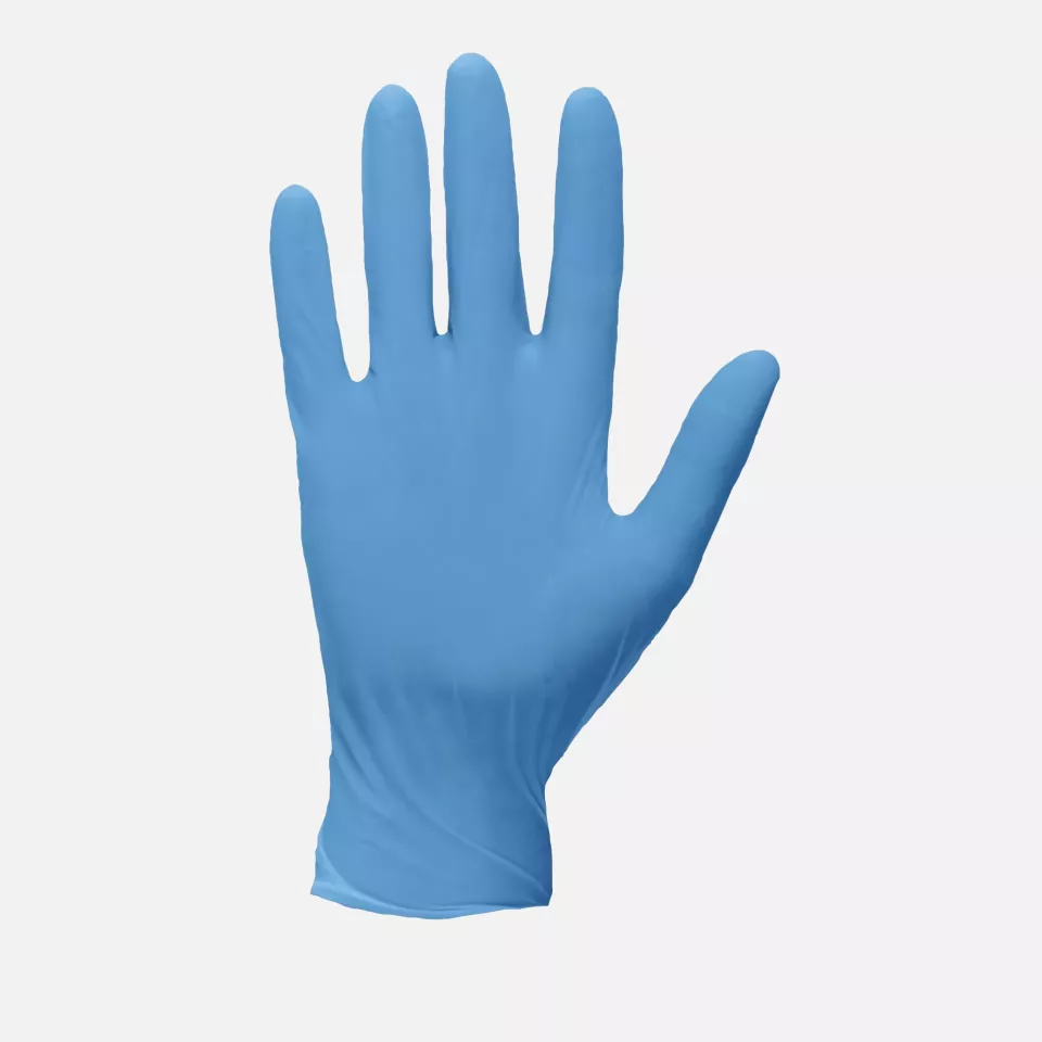 Portwest A925BLU, Powder Free Nitrile Disposable Glove, Blue, image 2, gallery thumbnail