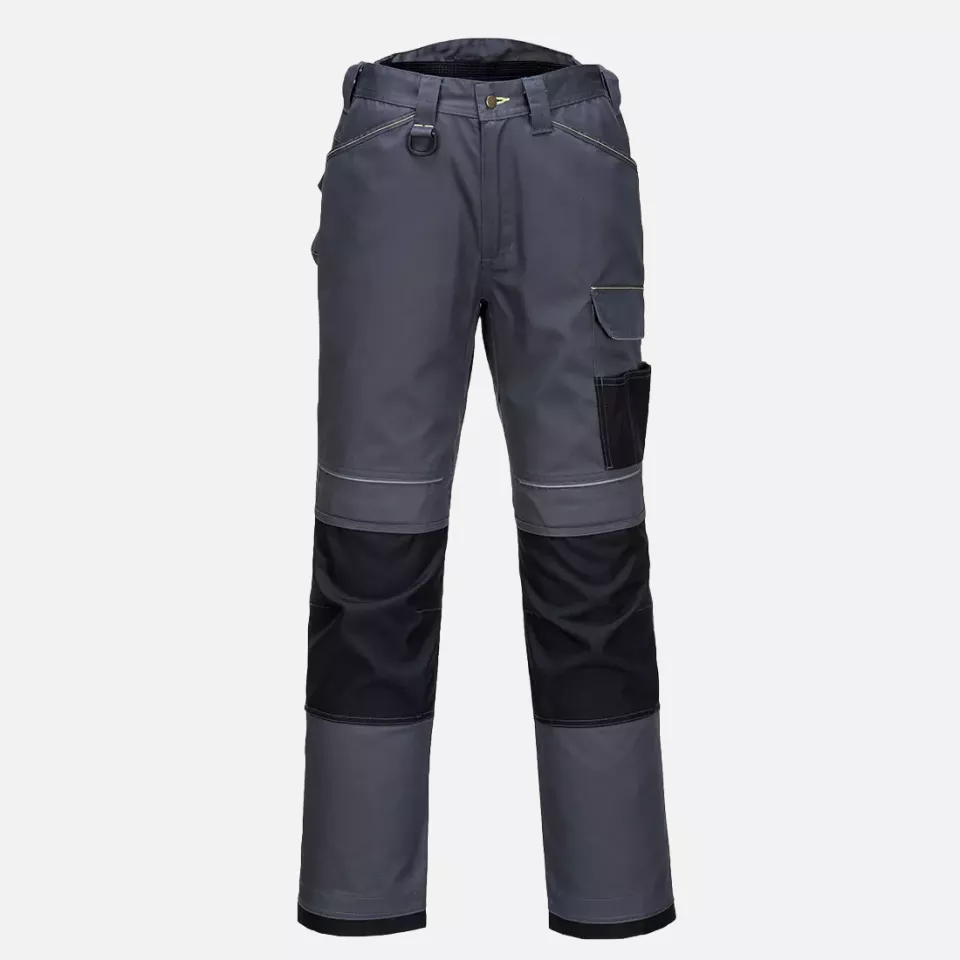 Portwest T601ZBR, PW3 Work Trousers, Zoom Grey/Black, image 1, gallery thumbnail