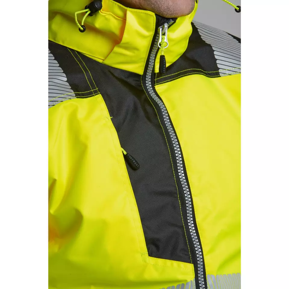 Portwest T181YBR, PW3 Hi-Vis Cotton Comfort T-Shirt S/S, Yellow/Black, image 9, gallery thumbnail
