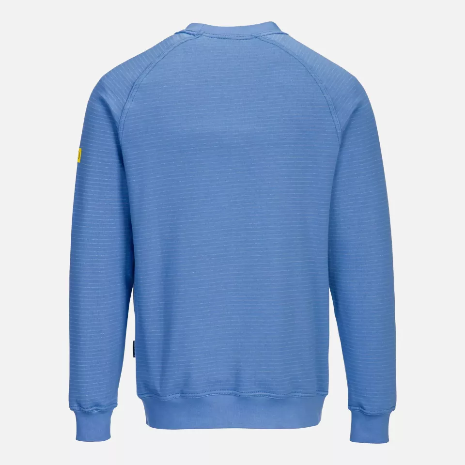 Portwest AS24HBR, Anti-Static ESD Sweatshirt, Hamilton Blue, image 2, gallery thumbnail