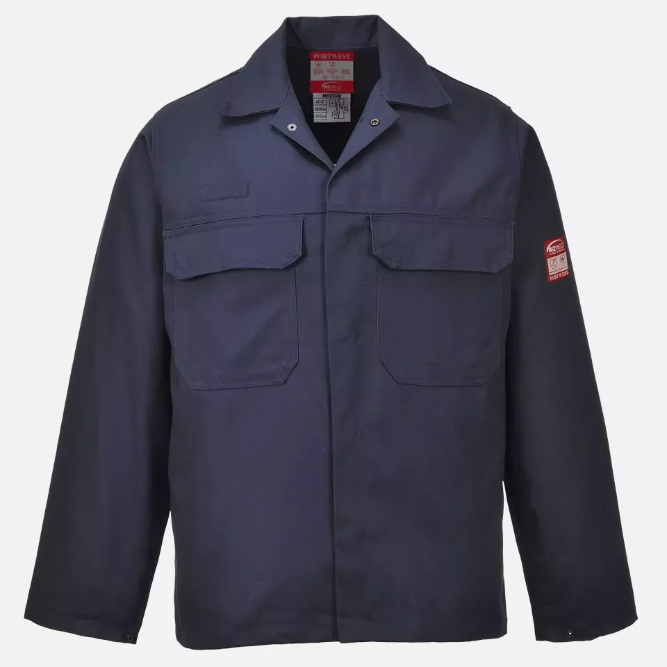 Portwest BIZ2NAR, Bizweld FR Jacket, Navy, image 1, gallery thumbnail