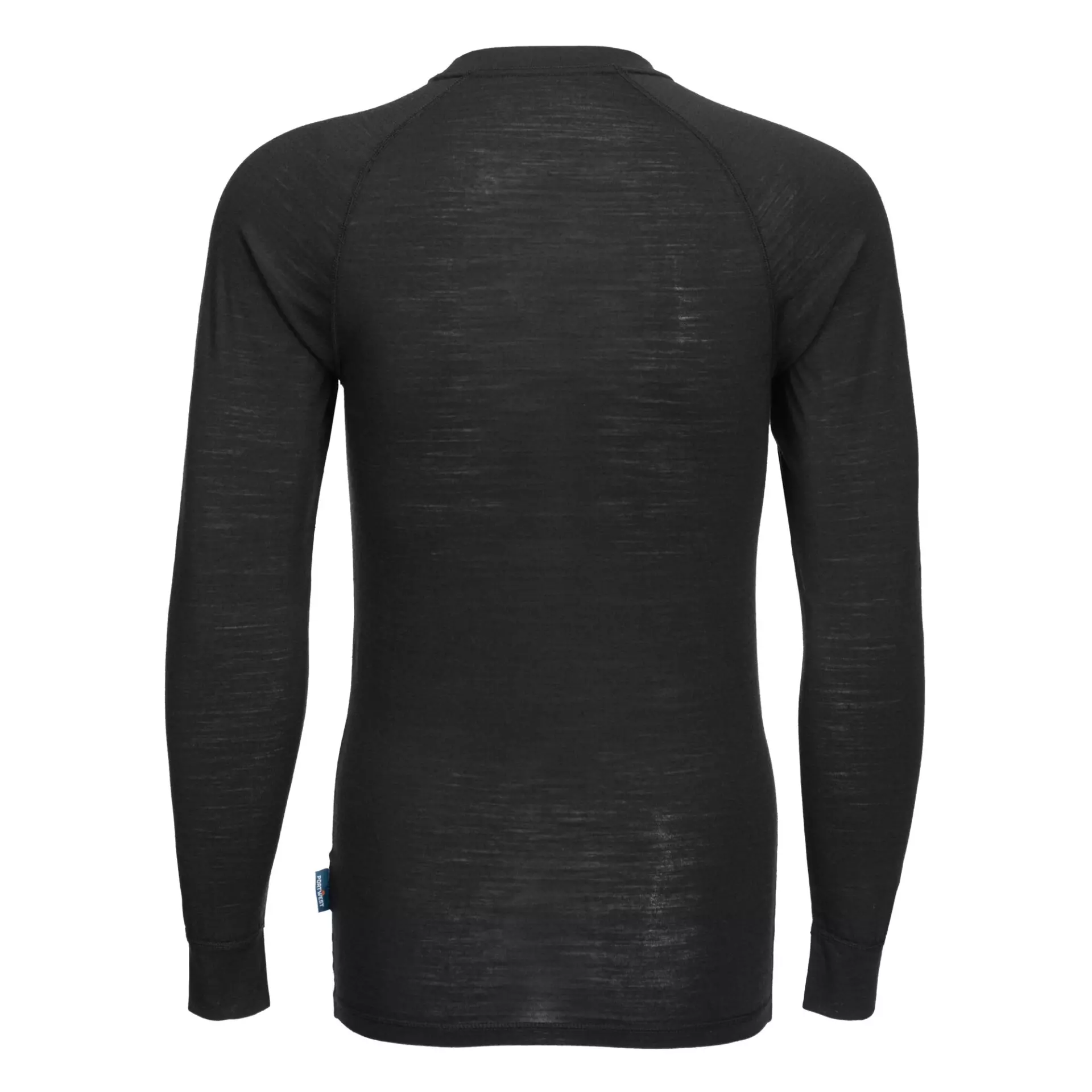 Portwest B183BKR, Merino Wool Crewneck Baselayer Top, Black, image 3