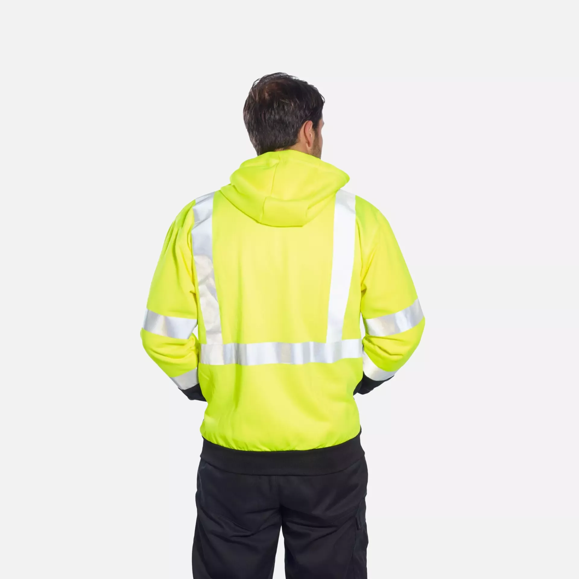 Portwest B315OBR, Hi-Vis Contrast Zipped Hoodie, Orange/Black, image 4