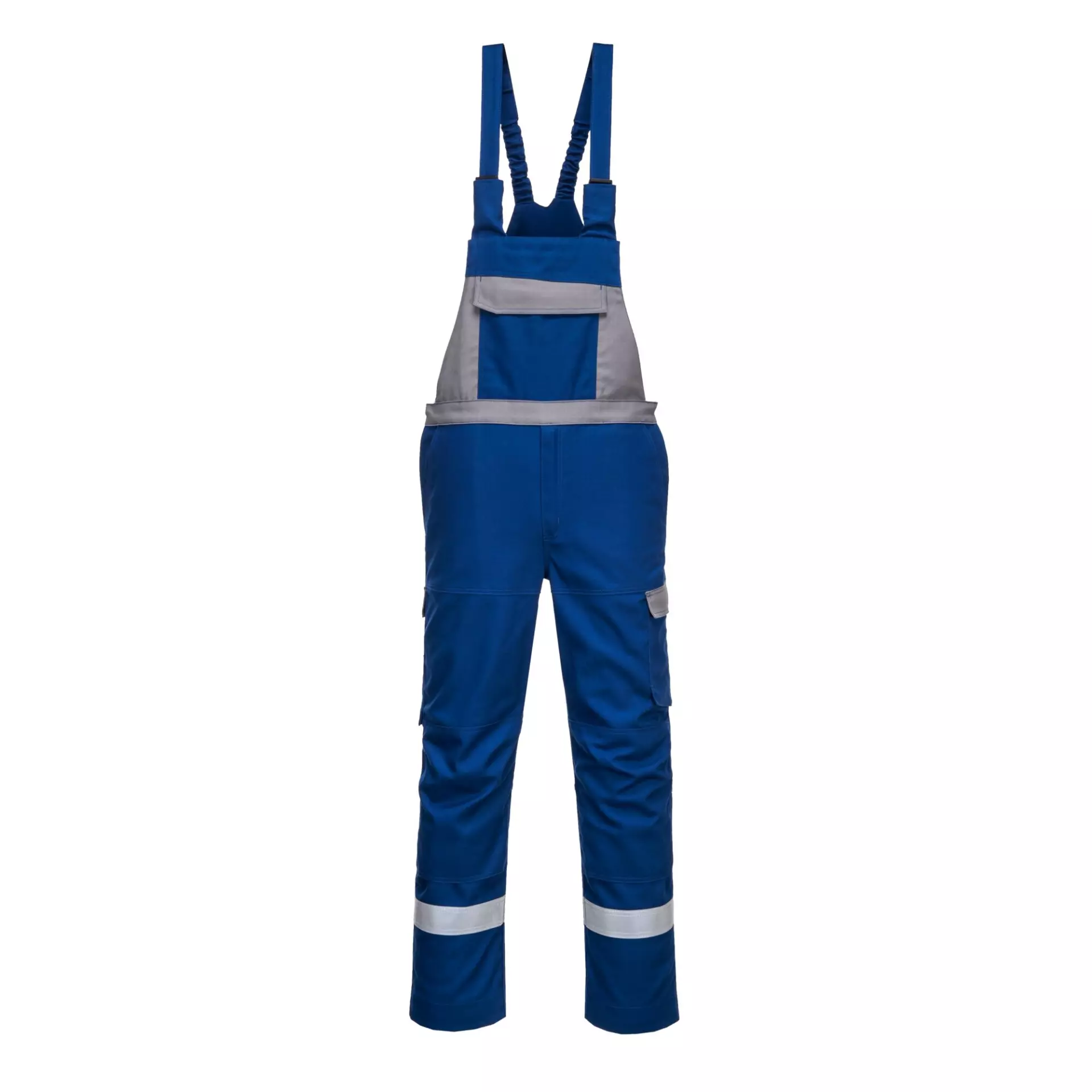 Portwest FR07RBR, Bizflame Industry Two Tone Bib and Brace, Royal Blue